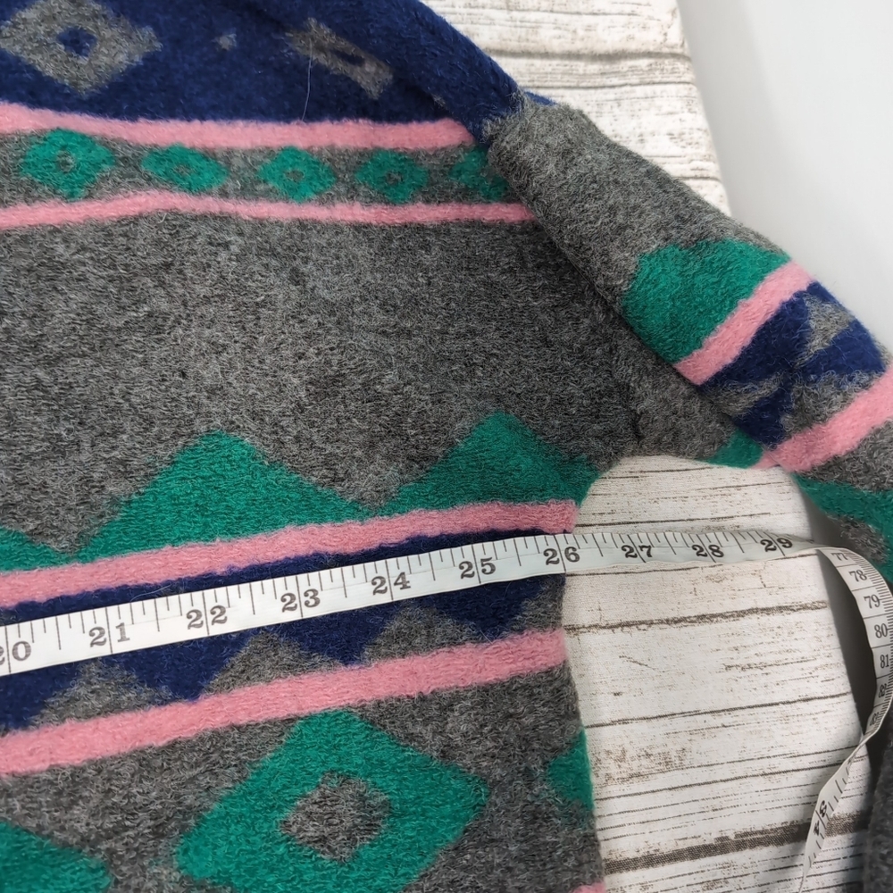 Wool Blend Aztec Pattern Full Zip Jacket - image 3